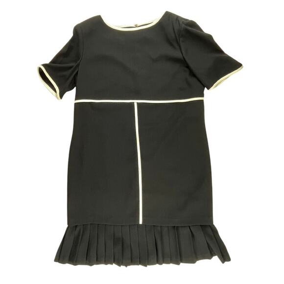 Liz Claiborne Dresses & Skirts - MAEVE | Vintage Liz Claiborne Plus Size 14 Black Pleated Ruffle Ivory Line Dress